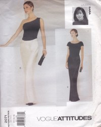 2071 LAUREN SARA CAP/1 SHLDR FLR DRESS PATTERN 6=10